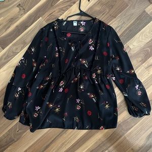 Old Navy Large flowy flower blouse
